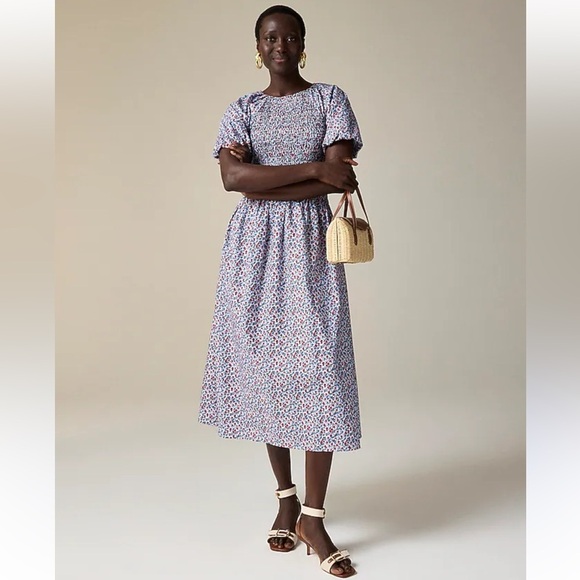 NWT J Crew Meadow dress in poppy 100% cotton poplin Size Large - Picture 12 of 14